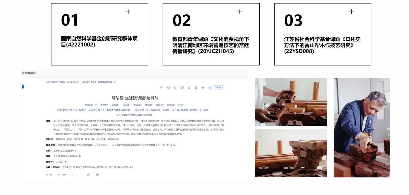 参与课题一览